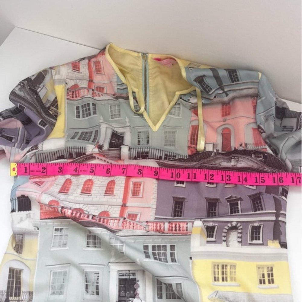 Ted Baker Pastel Multi-Print Long Sleeve Shift Dress - Picture 13 of 16
